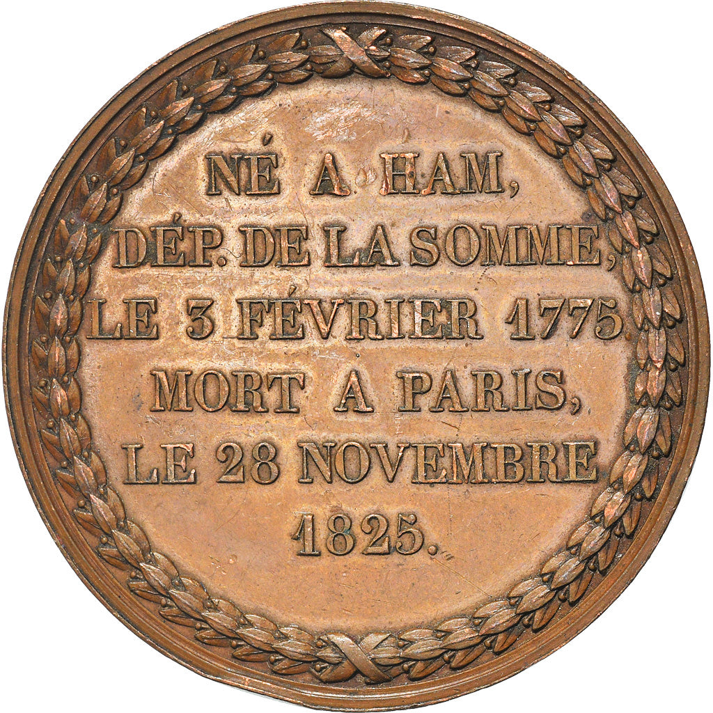 France, Médaille, Charle X, Mort du Général Foy, History, 1825, Caunois, TTB