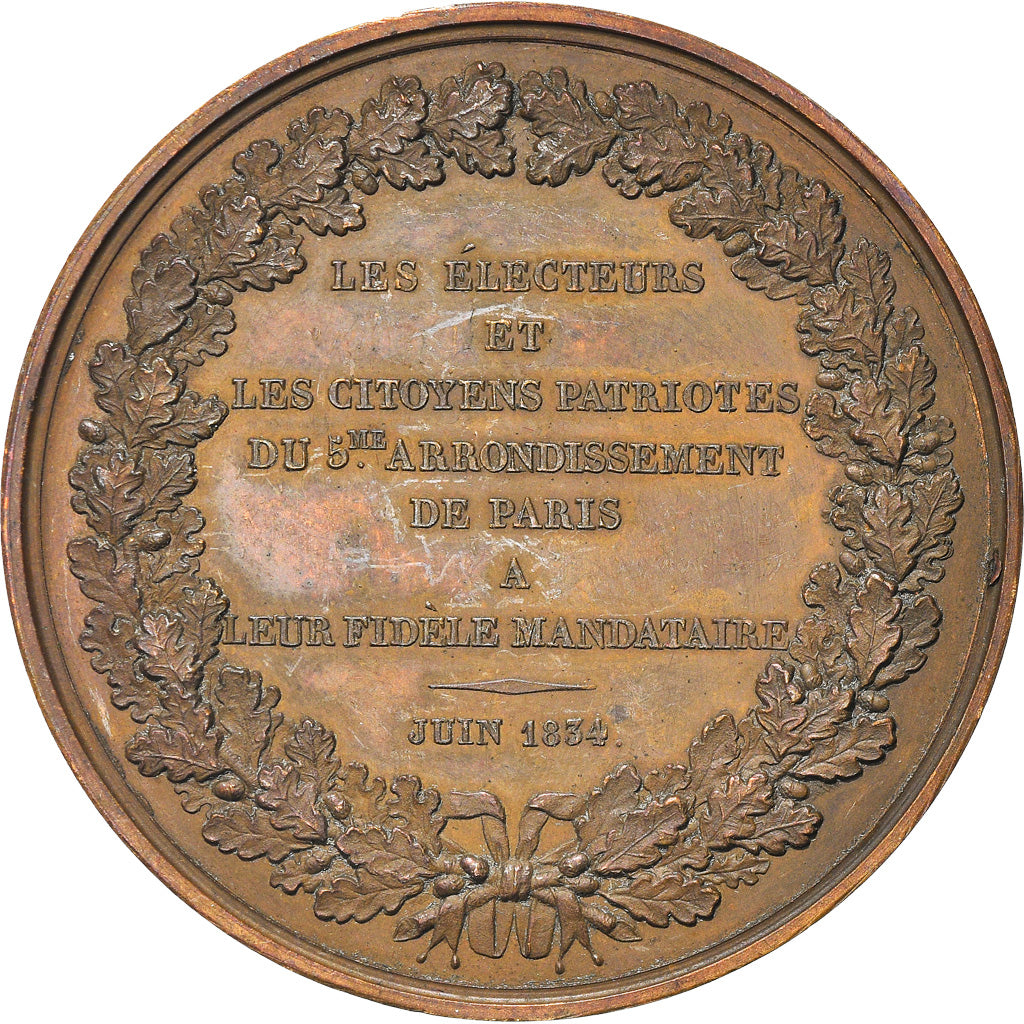 Francja, Medal, Louis-Philippe Ier, Eusèbe Salverte, Elu Député, Paris, 1834
