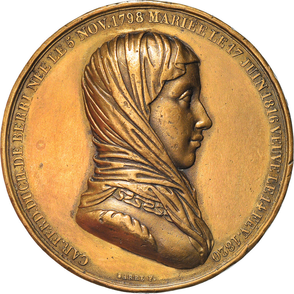 Frankrijk, Medaille, Duchesse de Berry, Remerciements aux Bordelais, History