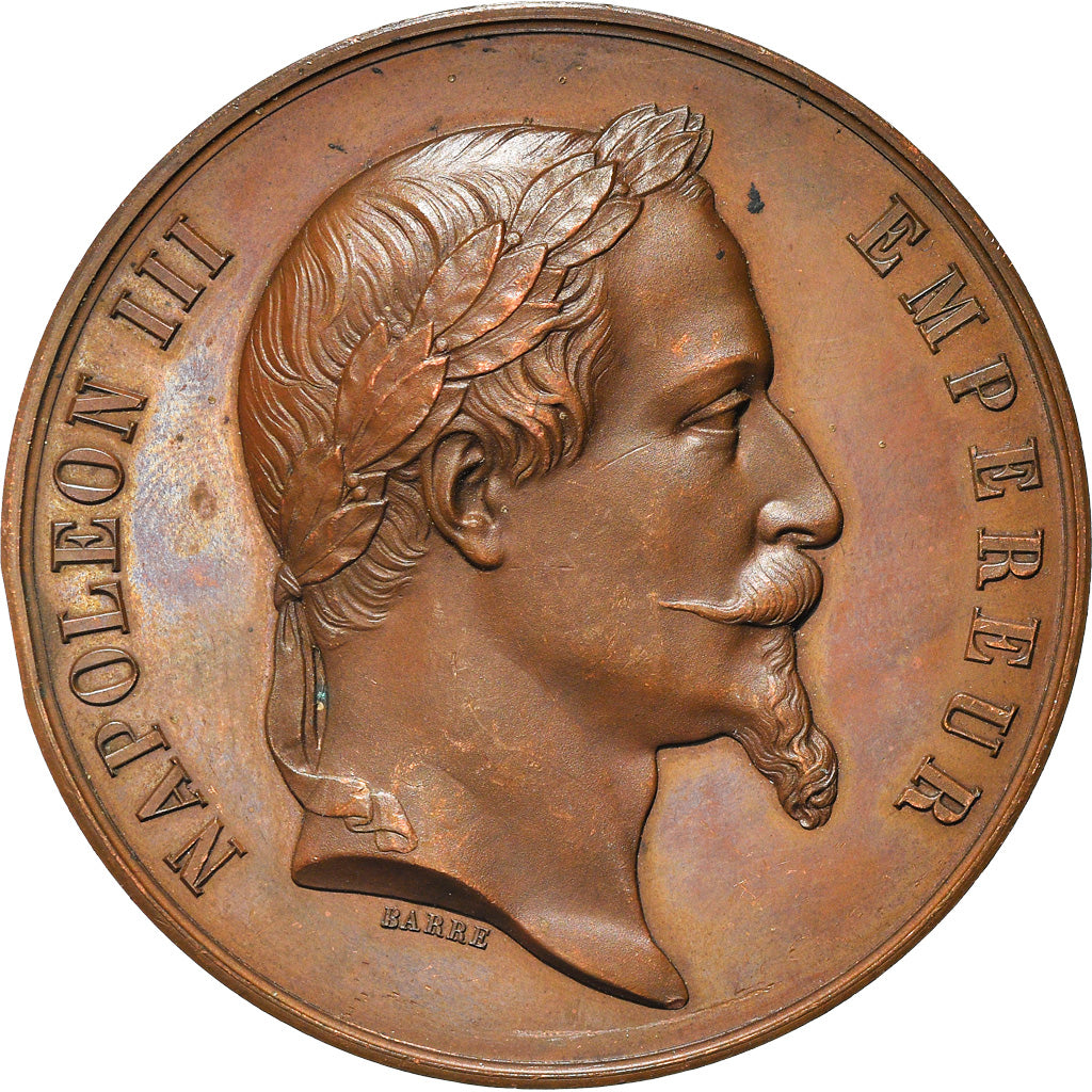 France, Médaille, Napoléon III,  Pupilles de la Marine, 1862, Barre, TTB+