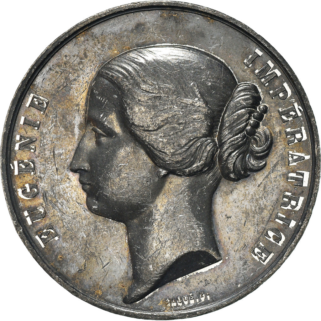França, Medal, Eugénie Impératrice, Palais de l'Industrie, Artes e Cultura