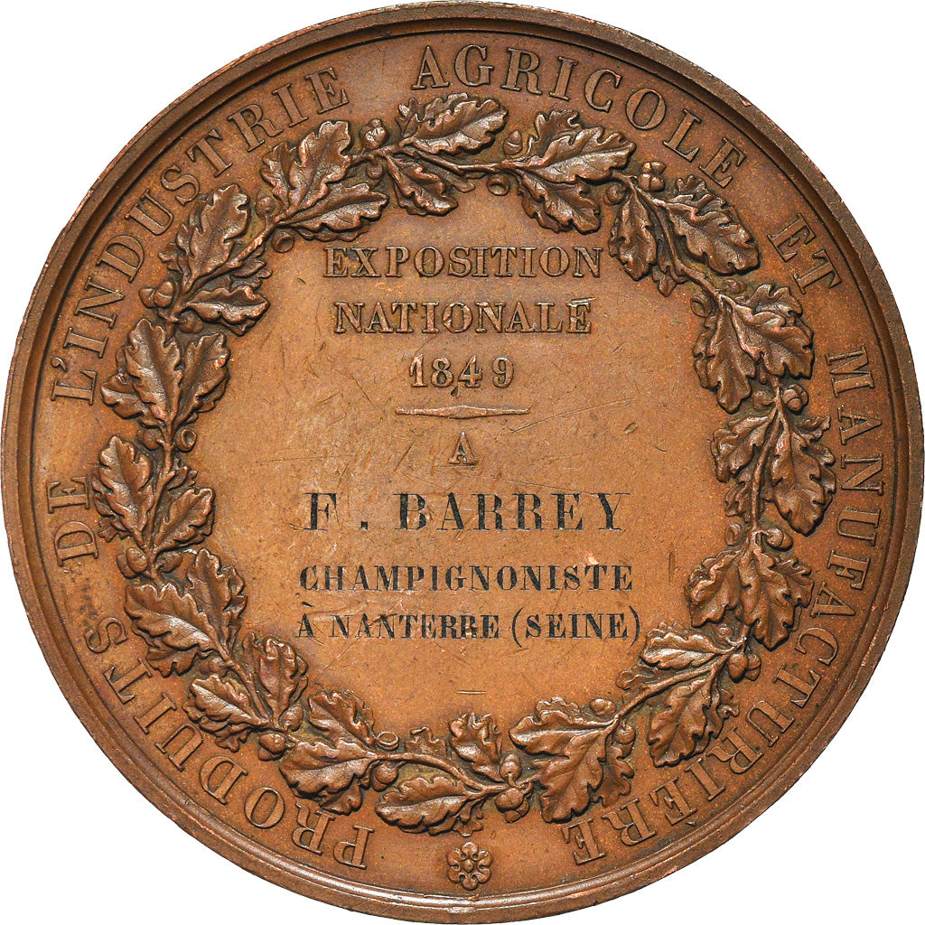 France, Medal, Produits Agricoles, Exposition Nationale, Champignoniste à