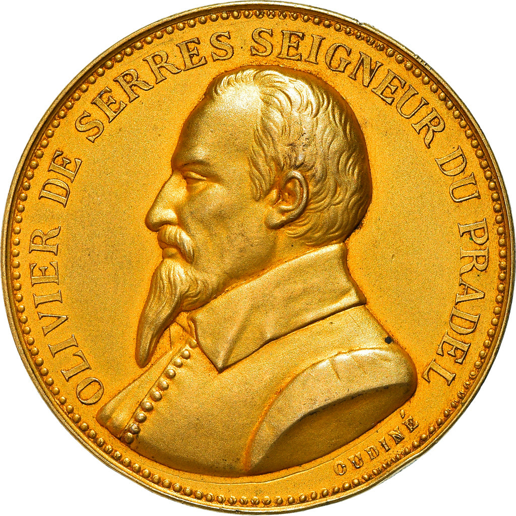 Francia, medaglia, Comice Agricole de Reims, Olivier de Serres, 1934, Oudiné