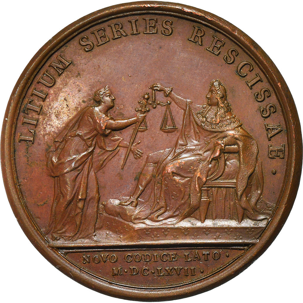 Francja, Medal, Louis XIV, La Nouvelle Ordonnance, 1667, Mauger, AU(55-58)