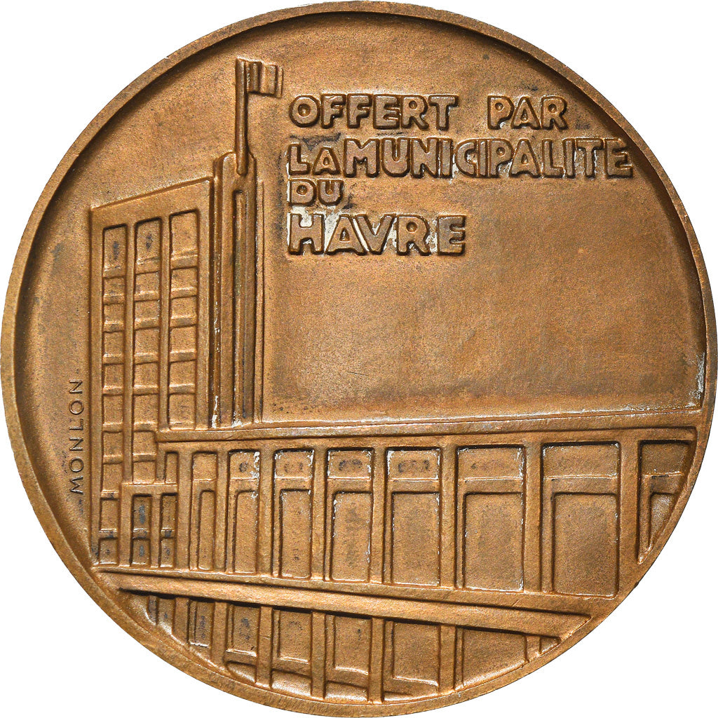 Francja, Medal, Municipalité du Havre, Politics, Monlon, AU(55-58), Bronze