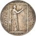 França, Medal, Art Déco, Femme, Fraisse, AU(50-53), Bronze Prateado