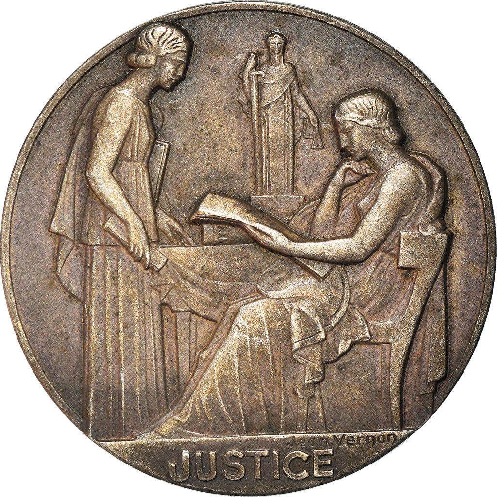 France, Medal, Conseil des Prud'Hommes, Calais, Justice, 1955, Vernon