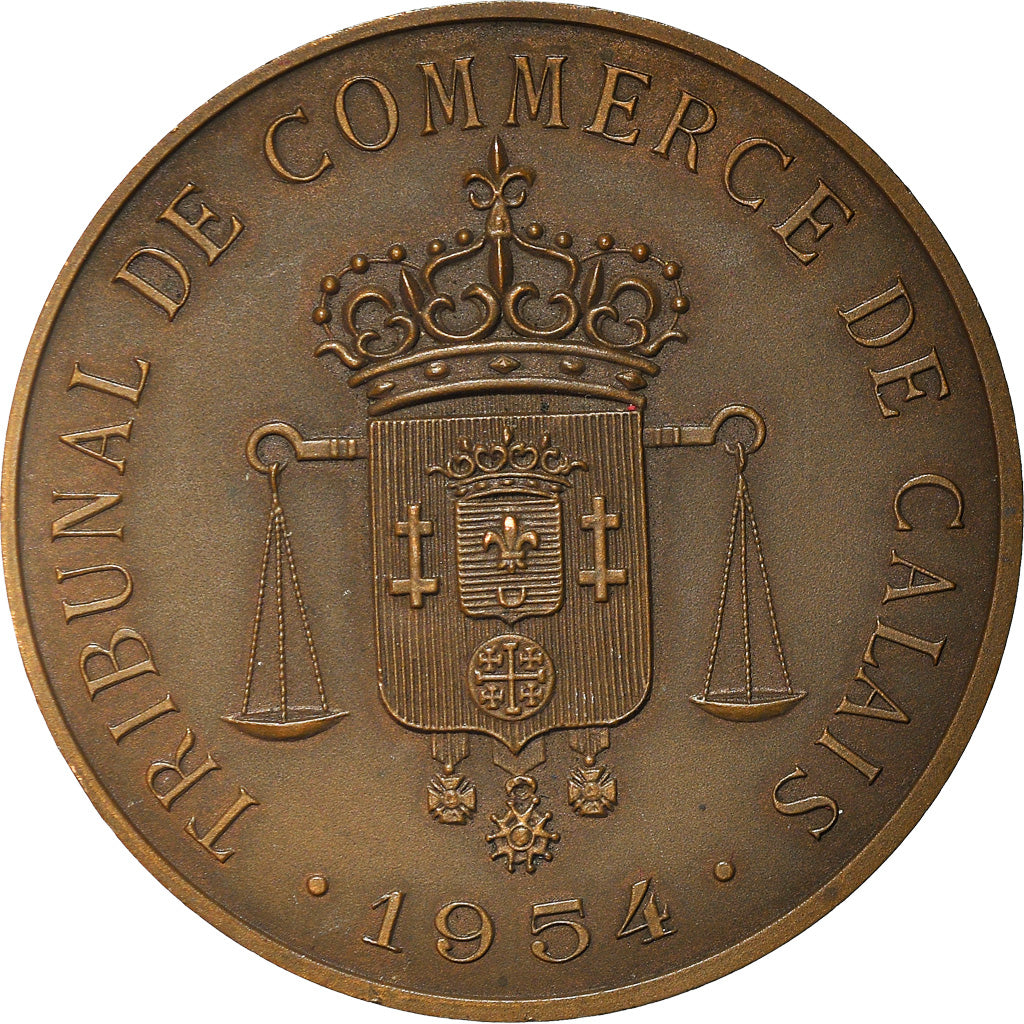 Francja, Medal, Tribunal de Commerce de Calais, Justice, 1954, Brenet