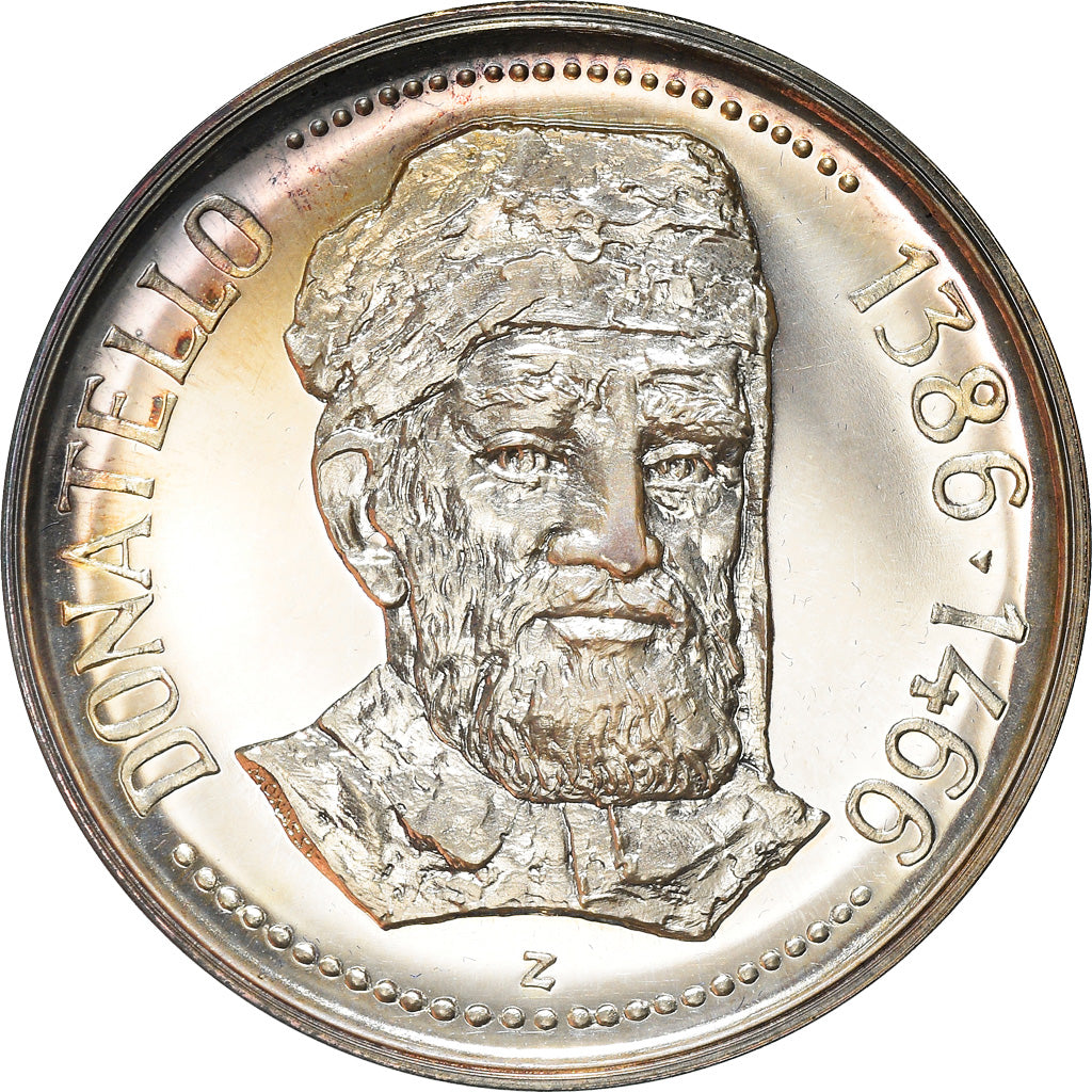 Italy, Medal, Donatello, Vème Centenario della Morte, Arts & Culture, 1966