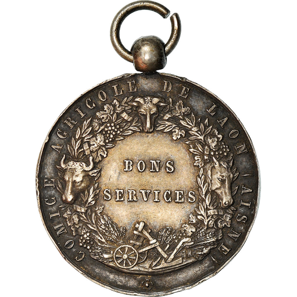 France, Médaille, Comice Agricole de Laôn, Olivier de Serres, De Longueil