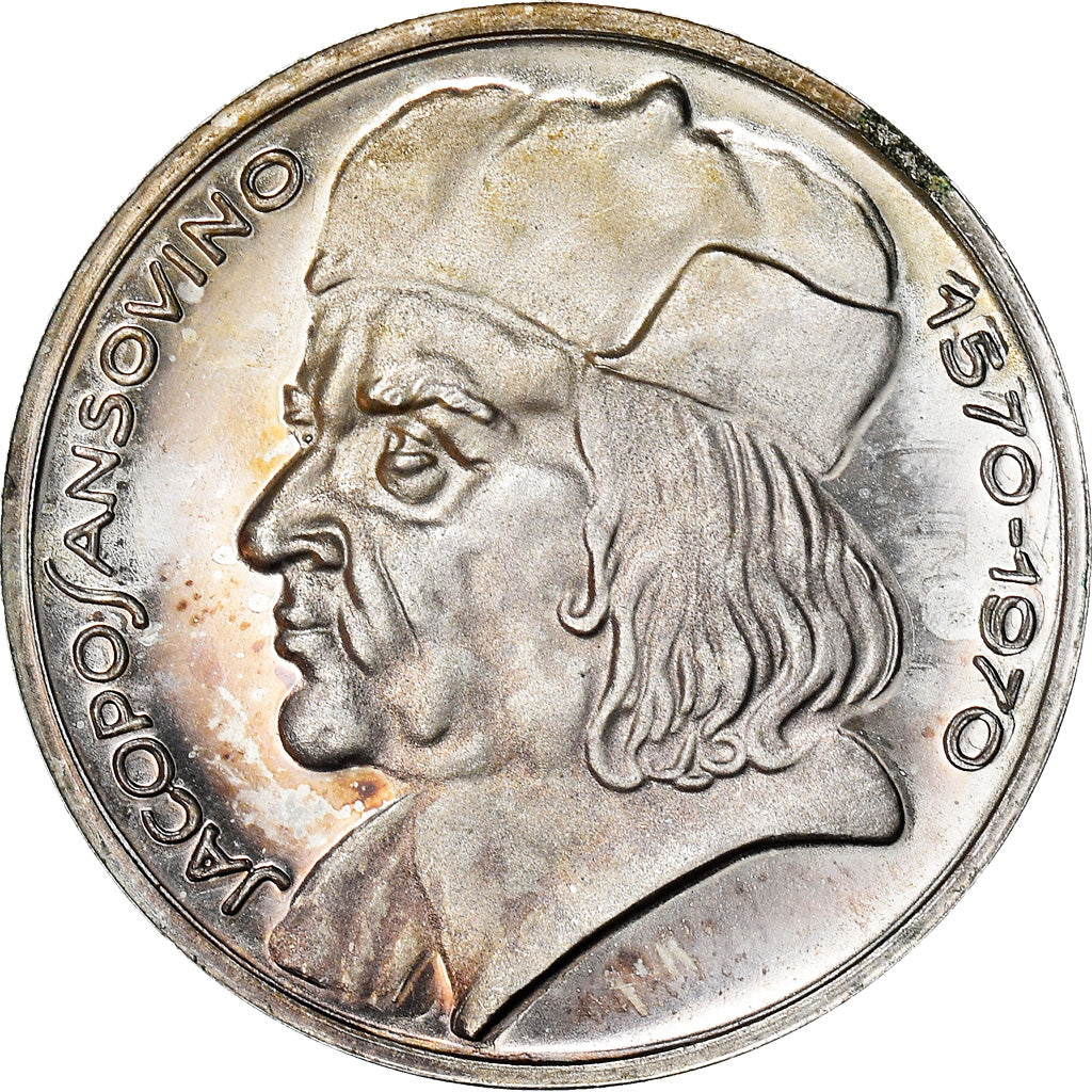Italia, medalla, Jacopo Sansovino, Arts & Culture, 1970, SC, Plata