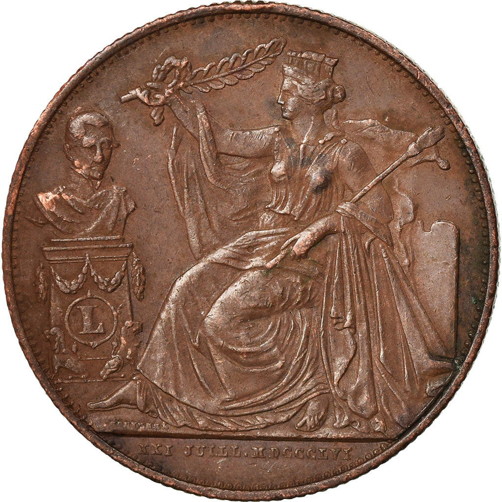 Belgio, medaglia, Léopold Ier, 25ème Anniversaire de l'Inauguration du Roi