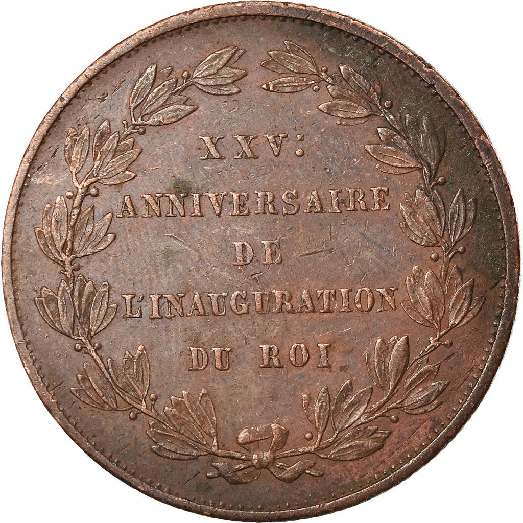 Belgio, medaglia, Léopold Ier, 25ème Anniversaire de l'Inauguration du Roi