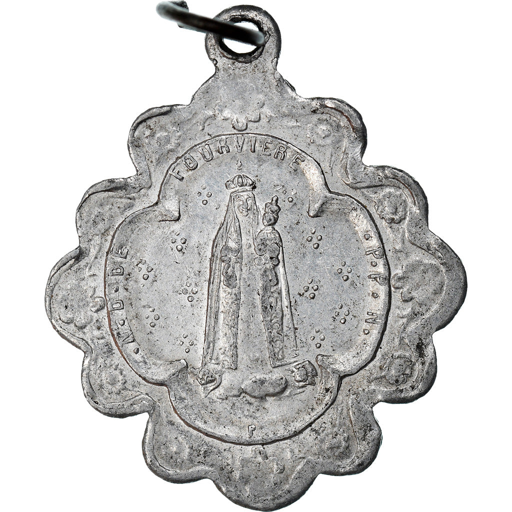 Francia, medaglia, Notre Dame de Fourvière, Religions & beliefs, BB+, Alluminio