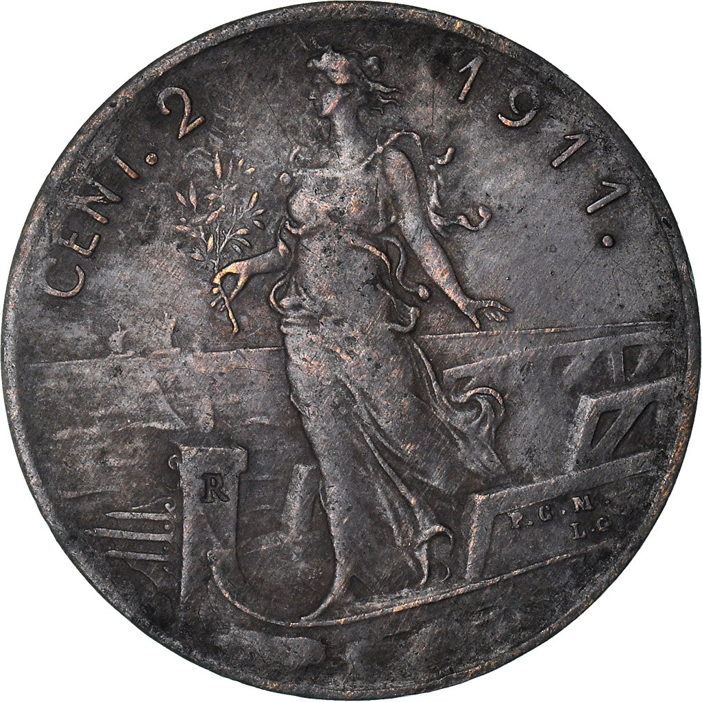 Monnaie, Italie, Vittorio Emanuele III, 2 Centesimi, 1911, Rome, TTB, Bronze