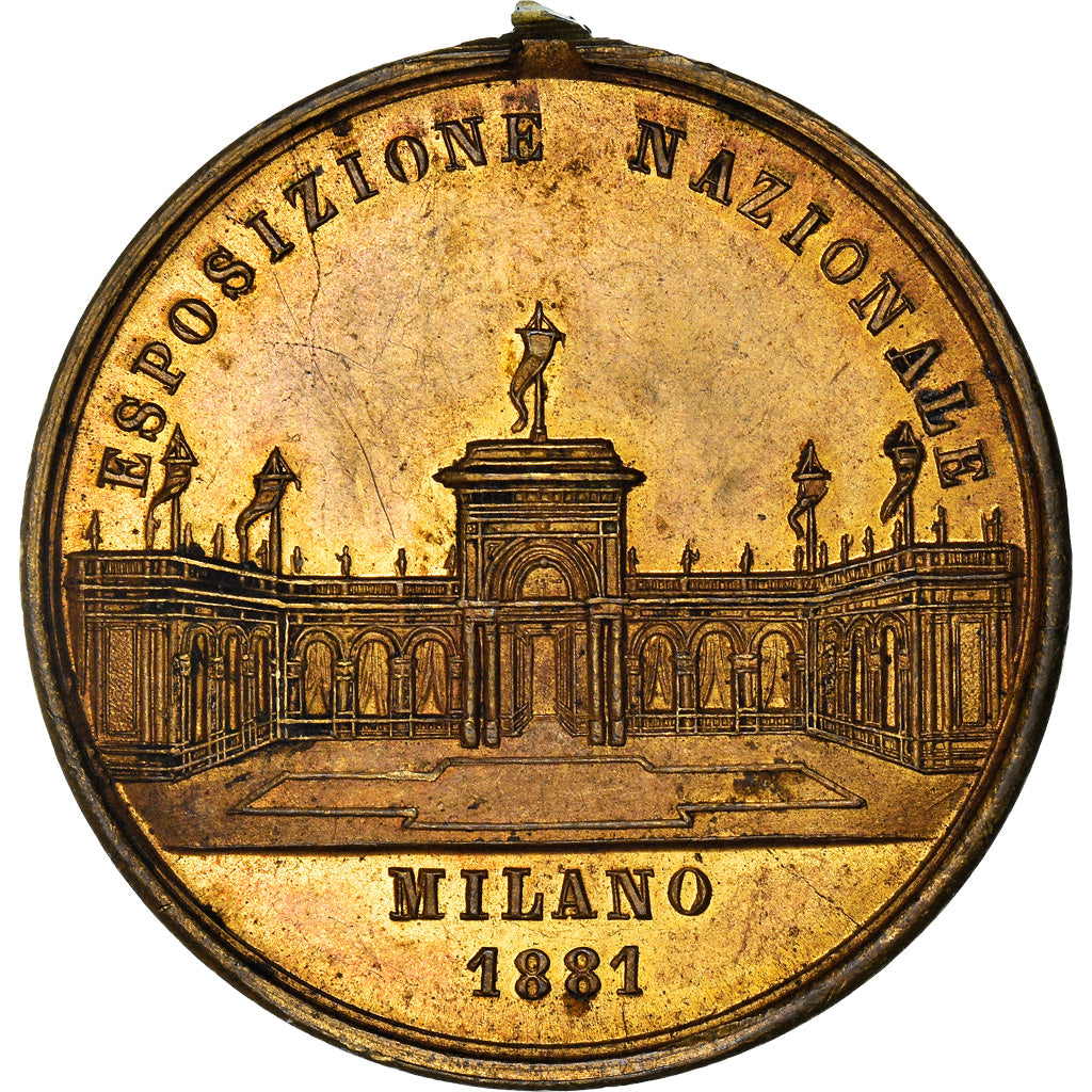 Italia, medalla, Esposizione Nazionale, Milano, Arts & Culture, 1881, MBC
