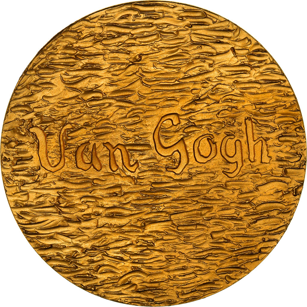 Francia, medalla, Peinture, Van Gogh, Auto-Portrait au Chevalet, FDC, Bronce