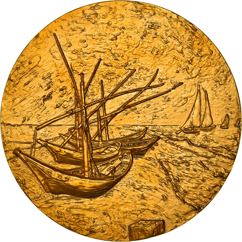 Frankreich, Medaille, Peinture, Van Gogh, Les Barques sur la Plage, Arts &