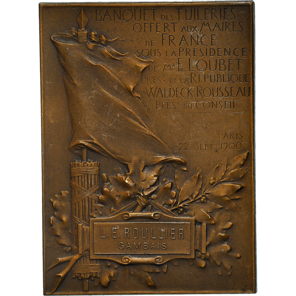 Francja, Medal, Banquet des Tuileries offert aux Maires de France, E.Loubet
