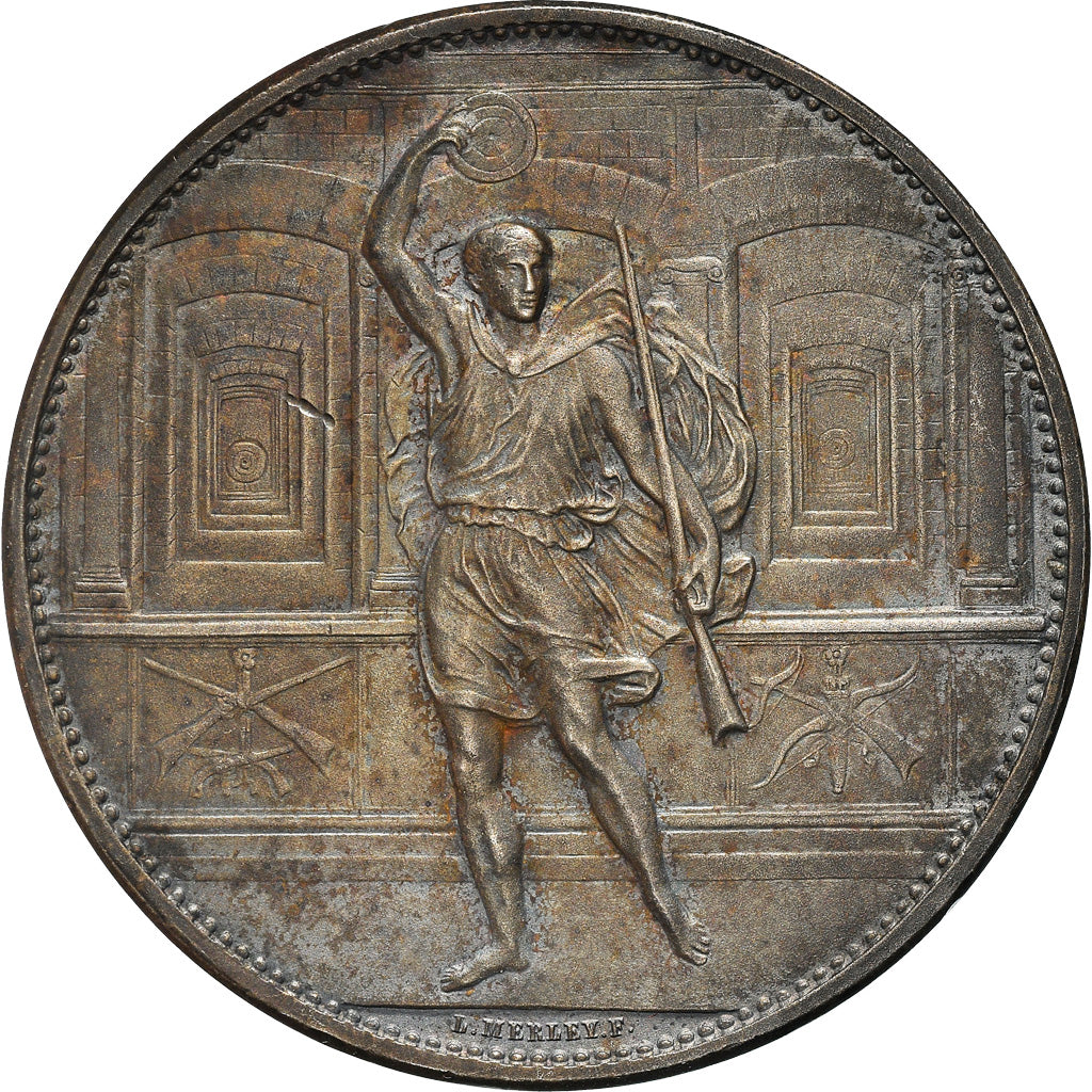 France, Medal, Art Nouveau, Concours de Tir, Sports & leisure, Merley