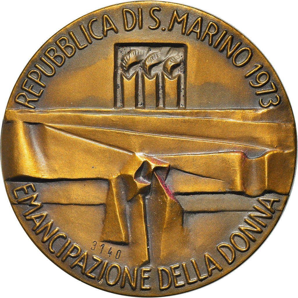 San Marino, Médaille, Emancipazione della Donna, 1973, Johnson, SPL+, Bronze