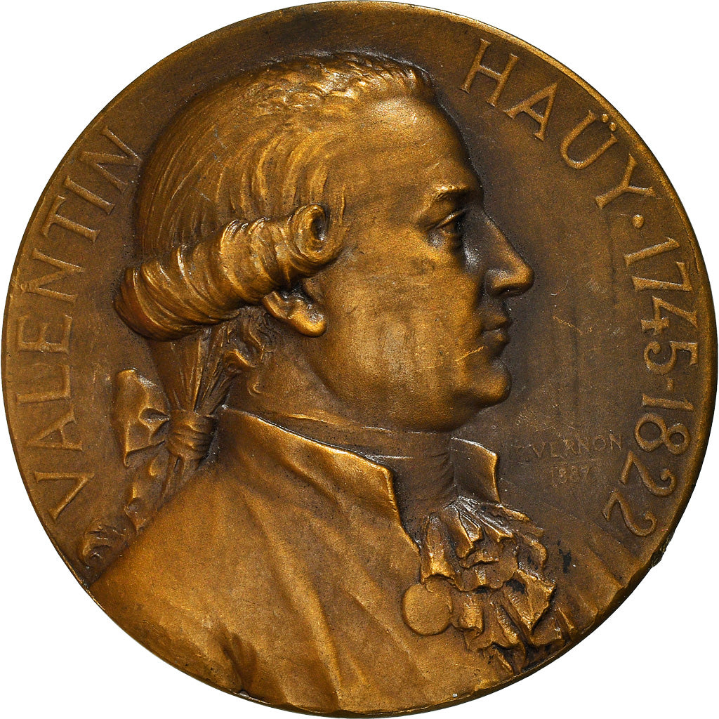 Francja, Medal, Valentin Haüy, Institution Nationale des Jeunes Aveugles, 1887