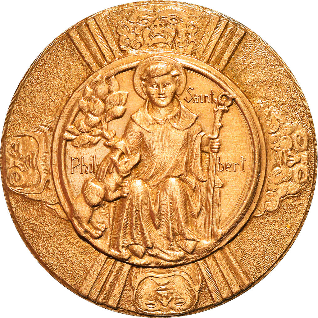 Francja, Medal, Normandie - Abbaye de Jumièges, 1968, Coeffin, AU(55-58)