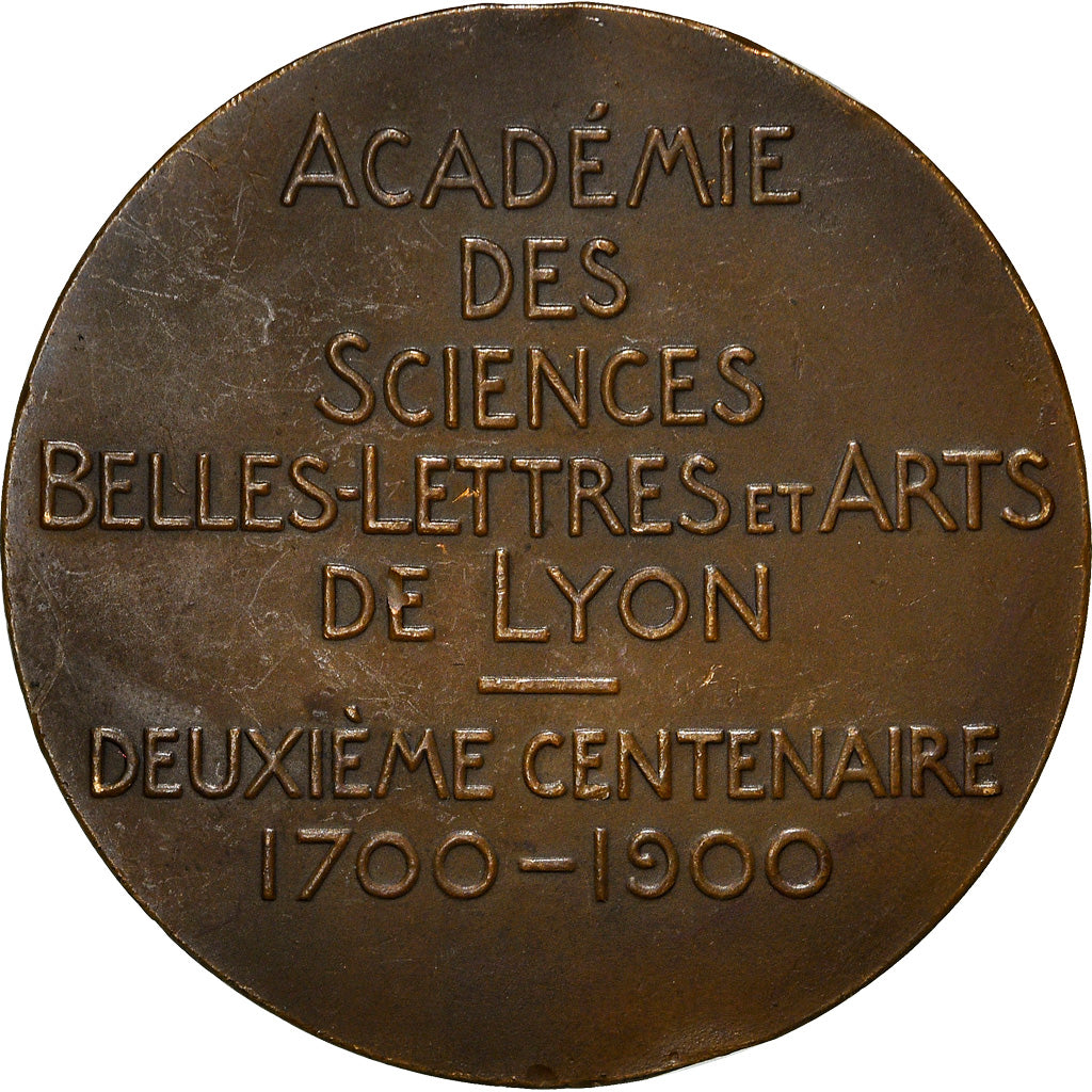 Francja, Medal, Académie des Sciences de Lyon, 1900, Patey, AU(50-53), Bronze