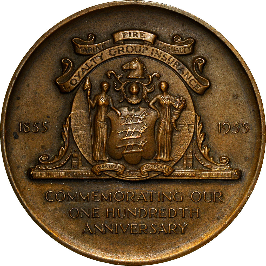 Estados Unidos de América, medalla, Firemen's Insurance Company of Newark New