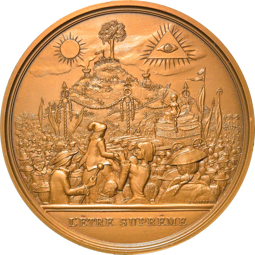 Francja, Medal, Révolution Française, L'Etre Suprême, Historia, 1987