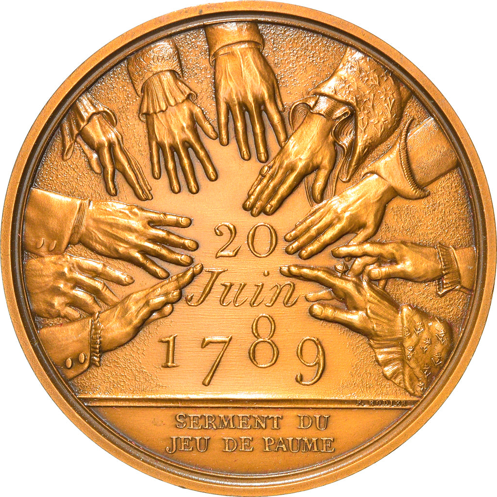 Francja, Medal, Révolution Française, Serment du Jeu de Paume, Historia, 1987