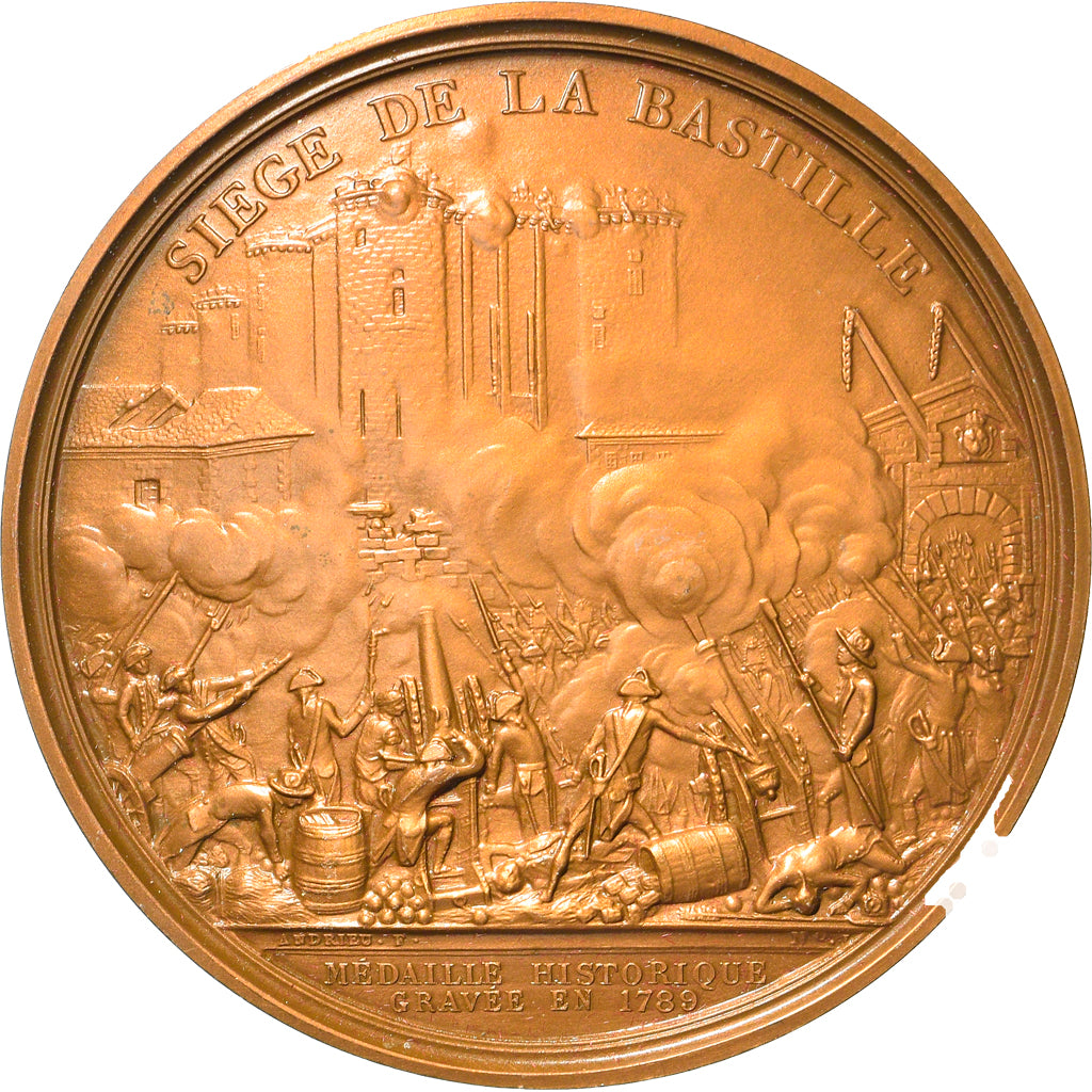 Francja, Medal, Révolution Française, Siège de la Bastille, Historia, 1987