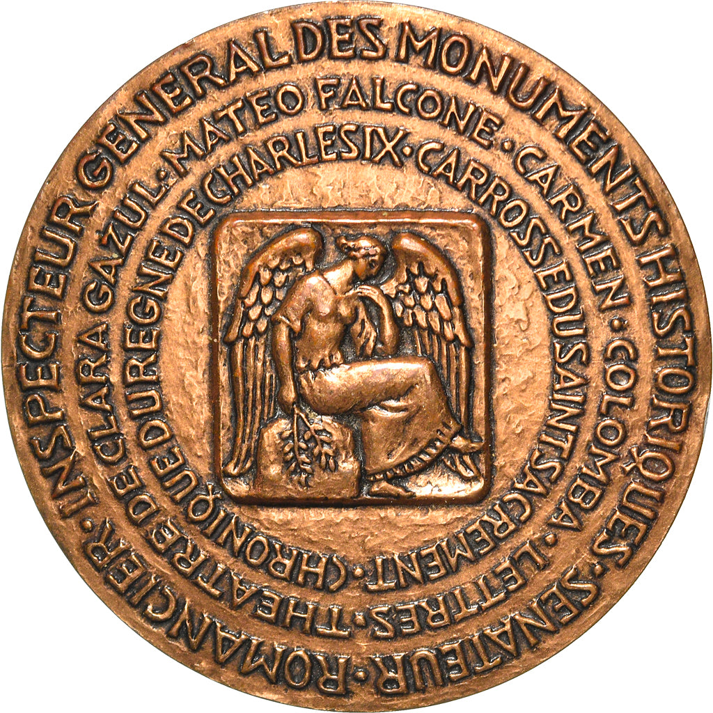 France, Médaille, Prosper Mérimée, Arts & Culture, Muller, TTB+, Bronze