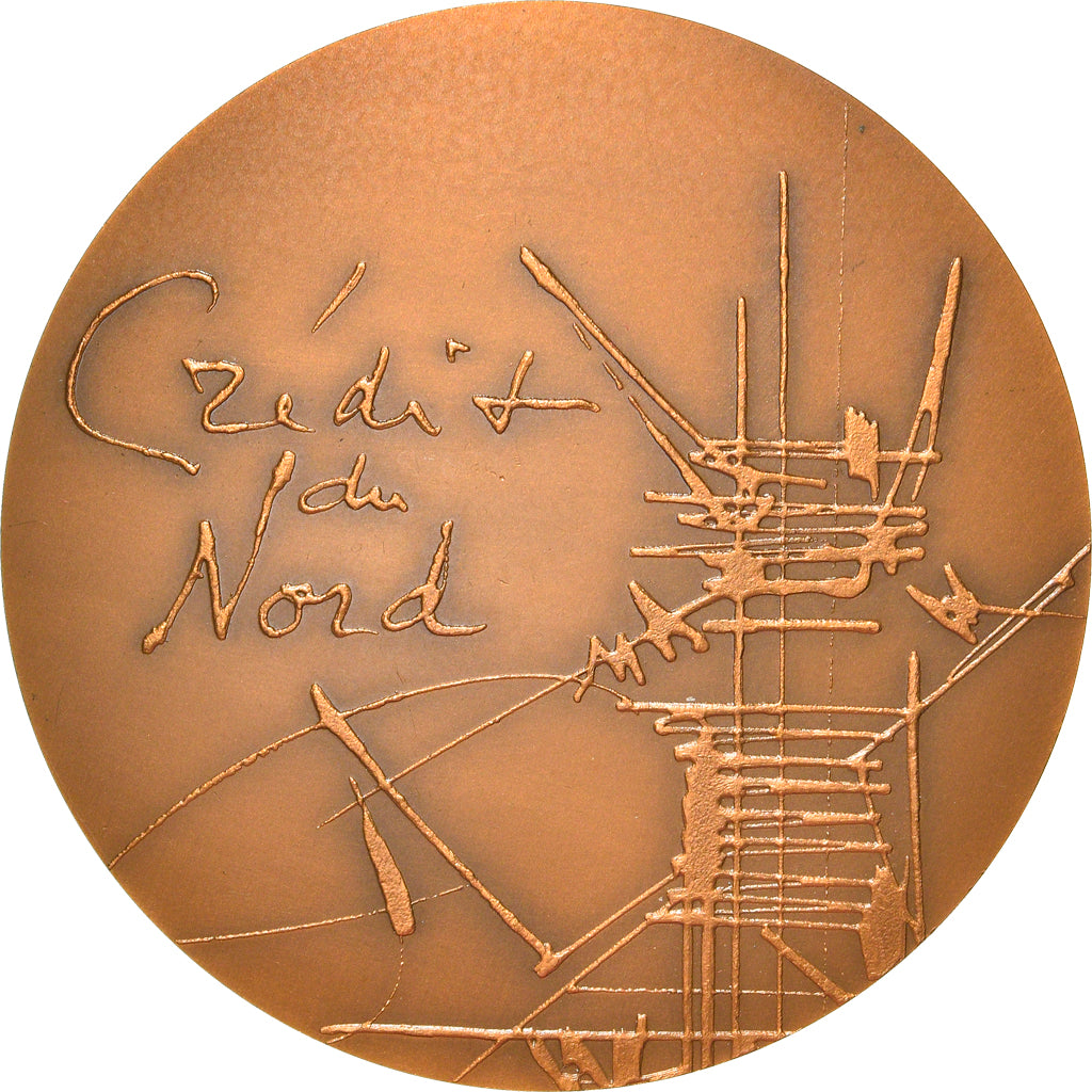 Francja, Medal, Banque, Crédit du Nord, 1976, Mathieu, MS(63), Bronze