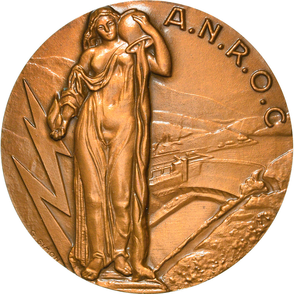 France, Médaille, A.N.R.O.C, Business & industry, 1985, Simon, SPL+, Bronze