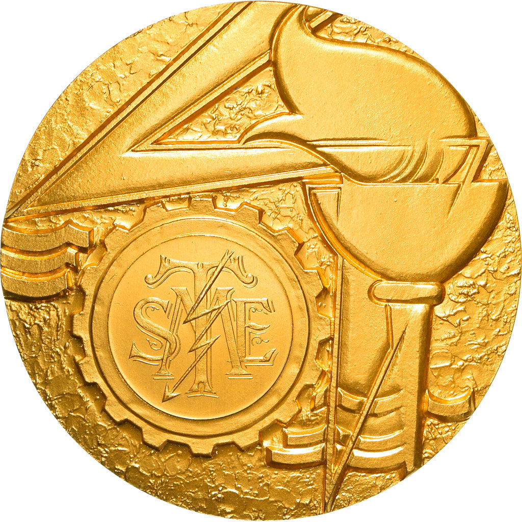 France, Médaille, A.N.R.O.C, Business & industry, 1989, Simon, FDC, Gilt Bronze