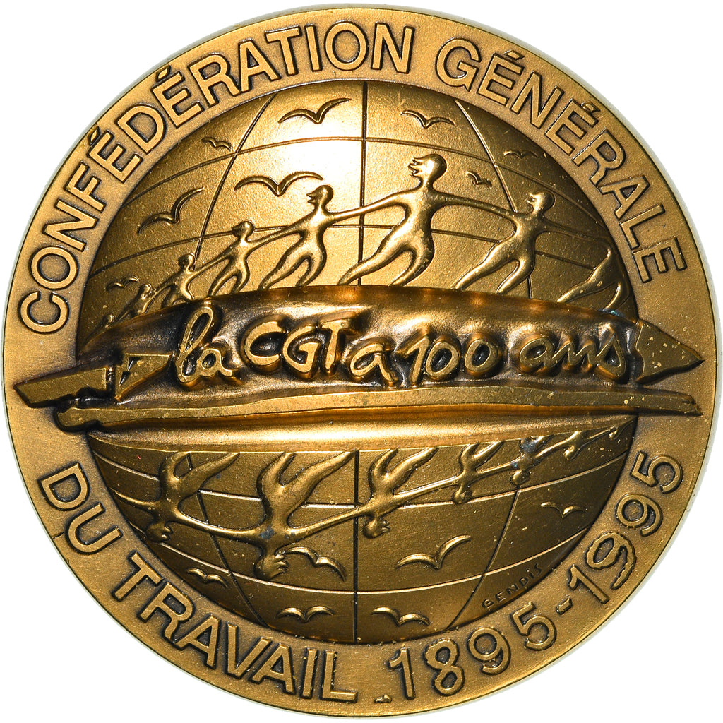 France, Médaille, La CGT a 100 Ans, Politics, Society, War, 1995, Gendis, SPL
