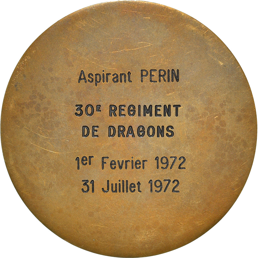 France, Médaille, 30 ème Régiment de Dragons, Military, 1972, SPL, Bronze