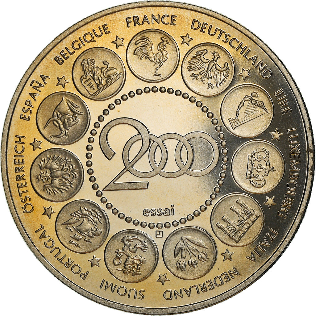 France, Médaille, L'Europe, La Semeuse, Politics, 2000, FDC, Copper-nickel