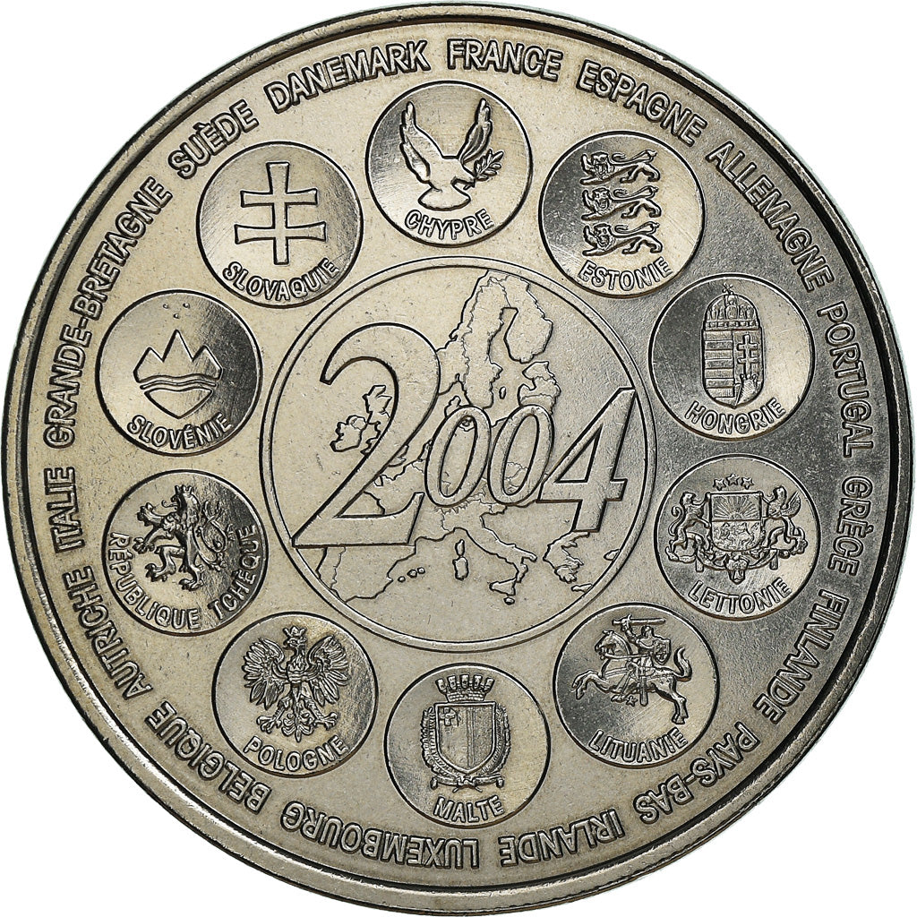 Frankrijk, Medaille, L'Europe des XXV, Essai, Politics, 2004, FDC, Copper-nickel
