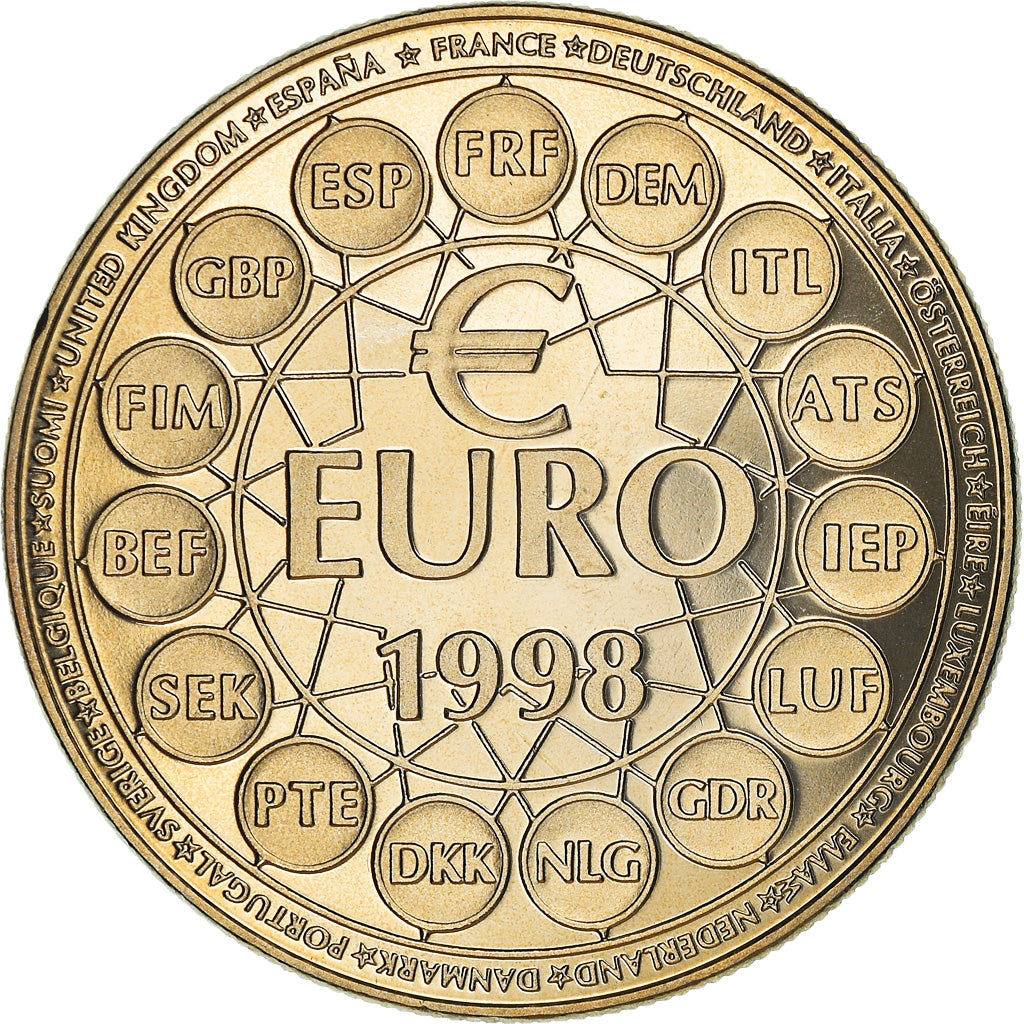 Frankrijk, Medaille, Ecu Europa, Politics, 1998, FDC, Copper-nickel