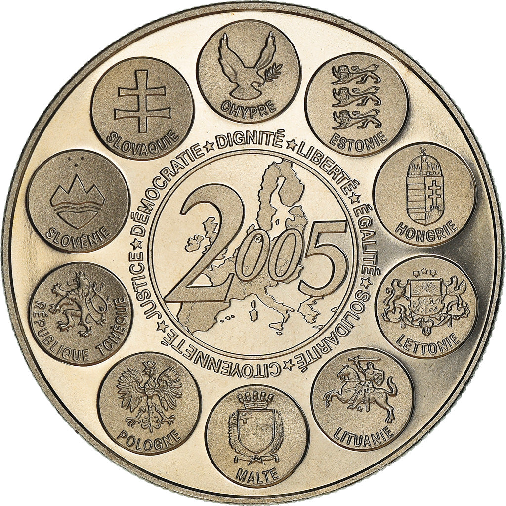 France, Médaille, la Constitution Européenne, Politics, 2005, FDC