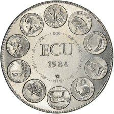 France, Medal, Ecu Europa, Europe Assise, Politics, 1984, MS(65-70)