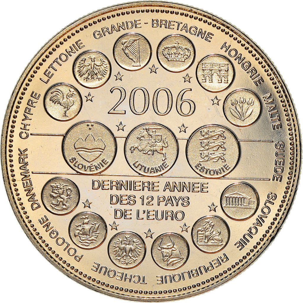 Frankreich, Medaille, L'Europe des XXV, Dernière Année des 12 Pays de l'Euro