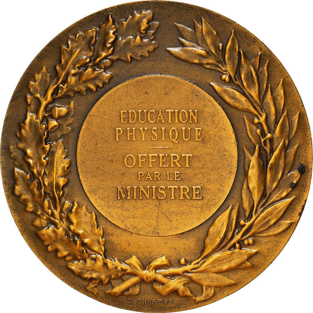 Francja, Medal, Education Physique, Offert par le Ministre, Sport i wypoczynek
