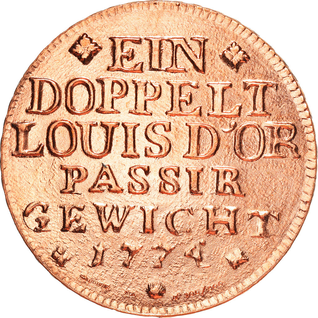 France, Medal, Reproduction Poids monétaire pour le Double louis d’or dit