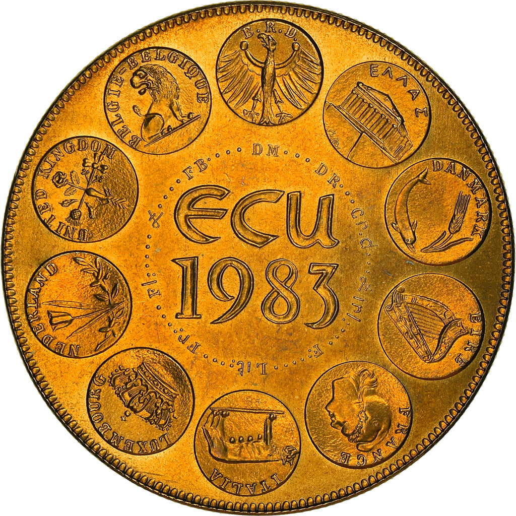 Frankreich, Medaille, Ecu Europa, Europe Assise, Politics, 1983, Rodier, STGL