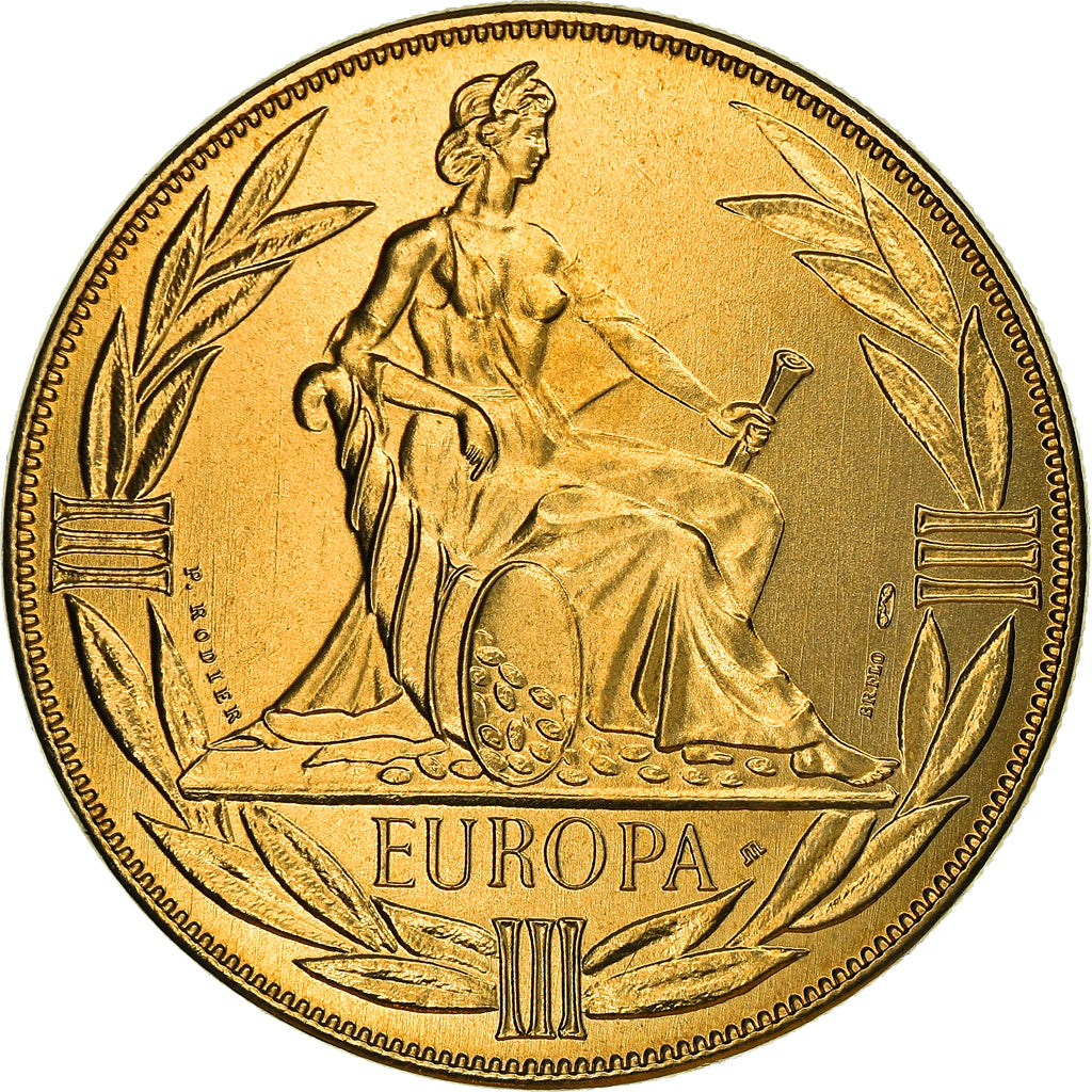 France, Médaille, Ecu Europa, Europe Assise, Politics, 1980, Rodier, FDC
