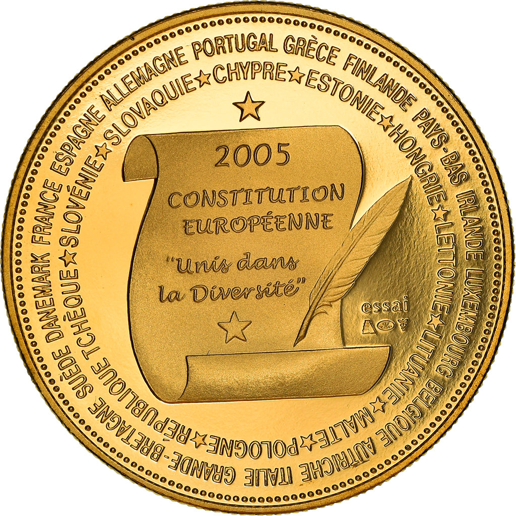 France, Medal, la Constitution Européenne, Politics, 2005, MS(65-70)