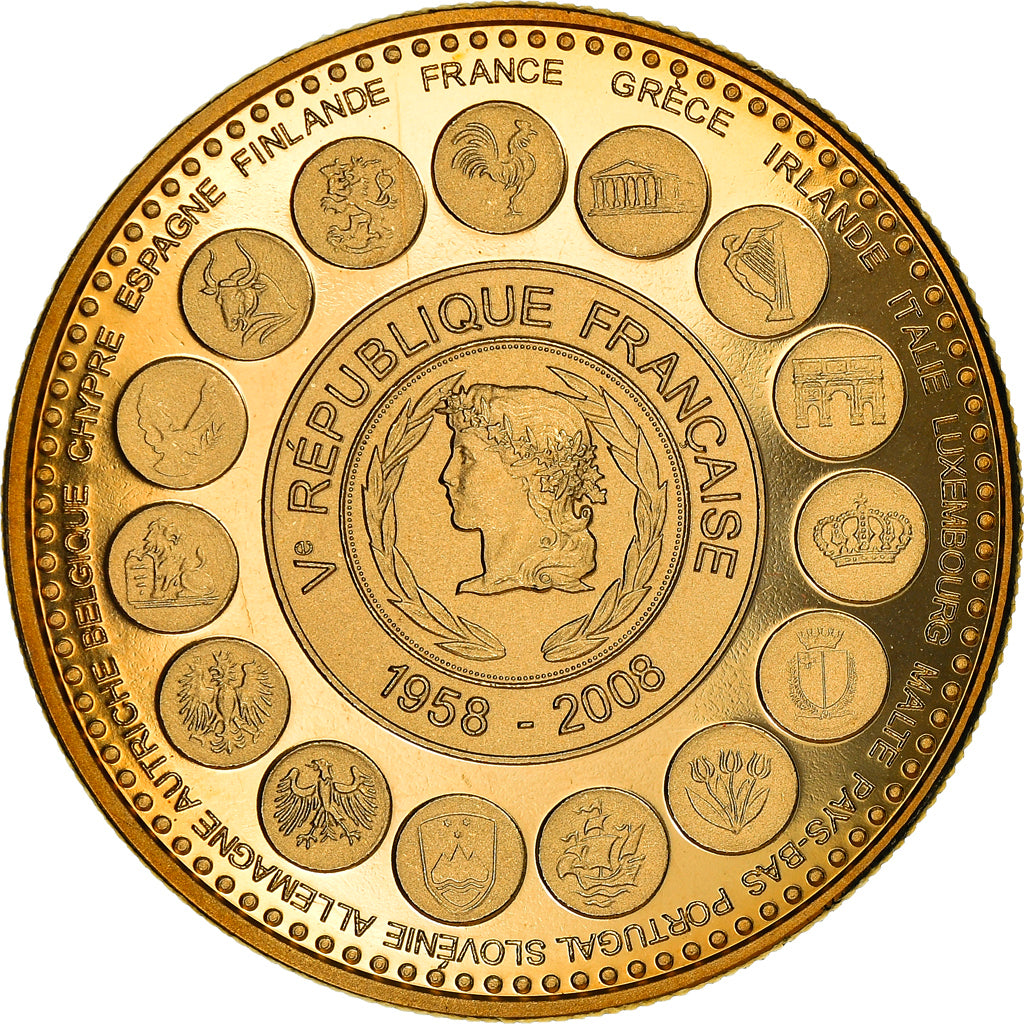 France, Médaille, L'Europe des XXVII, Veme République, Politics, 2008, FDC